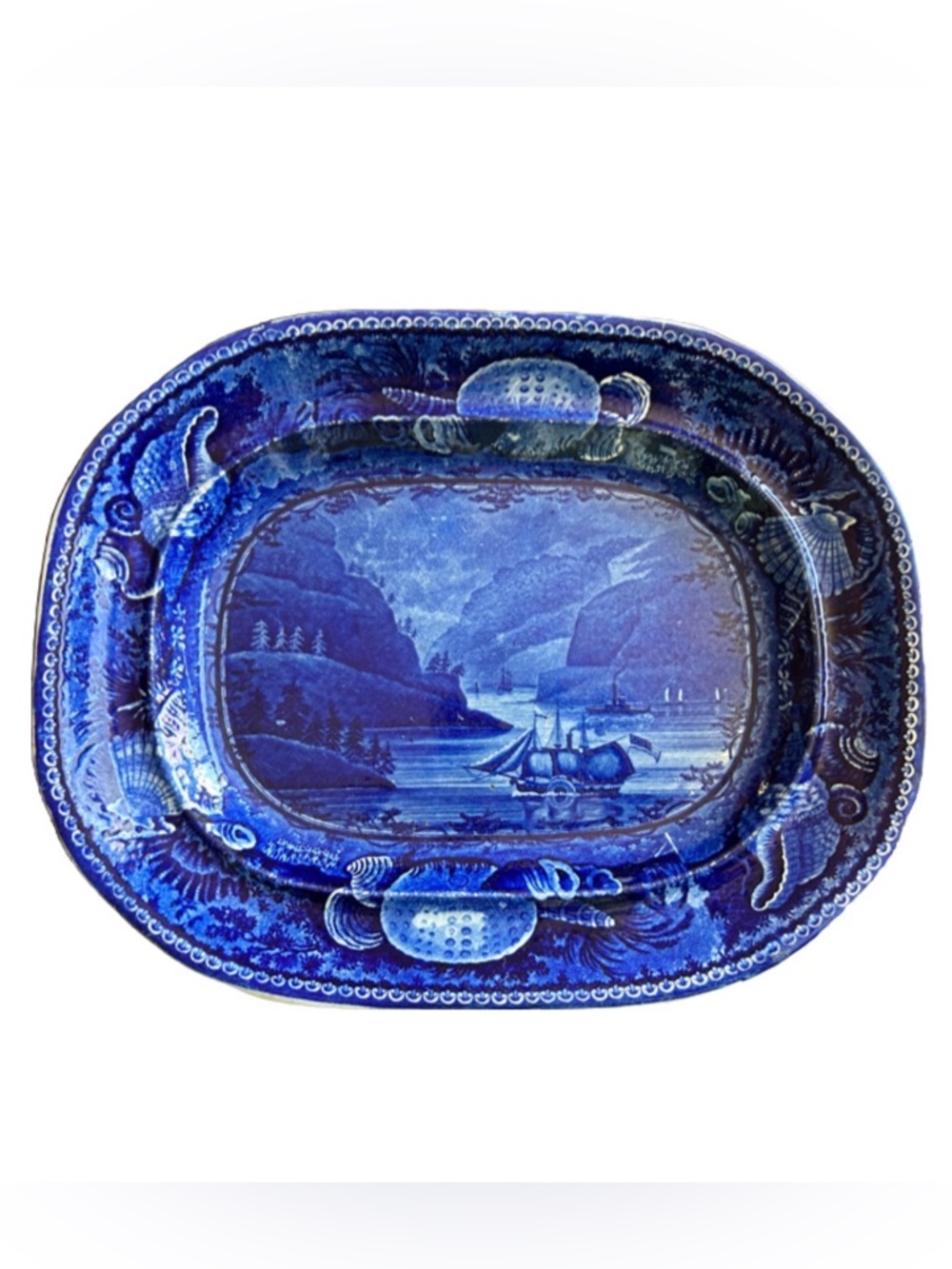 SOLD Antique Historical Staffordshire Transferware Enoch Wood & Sons Blue